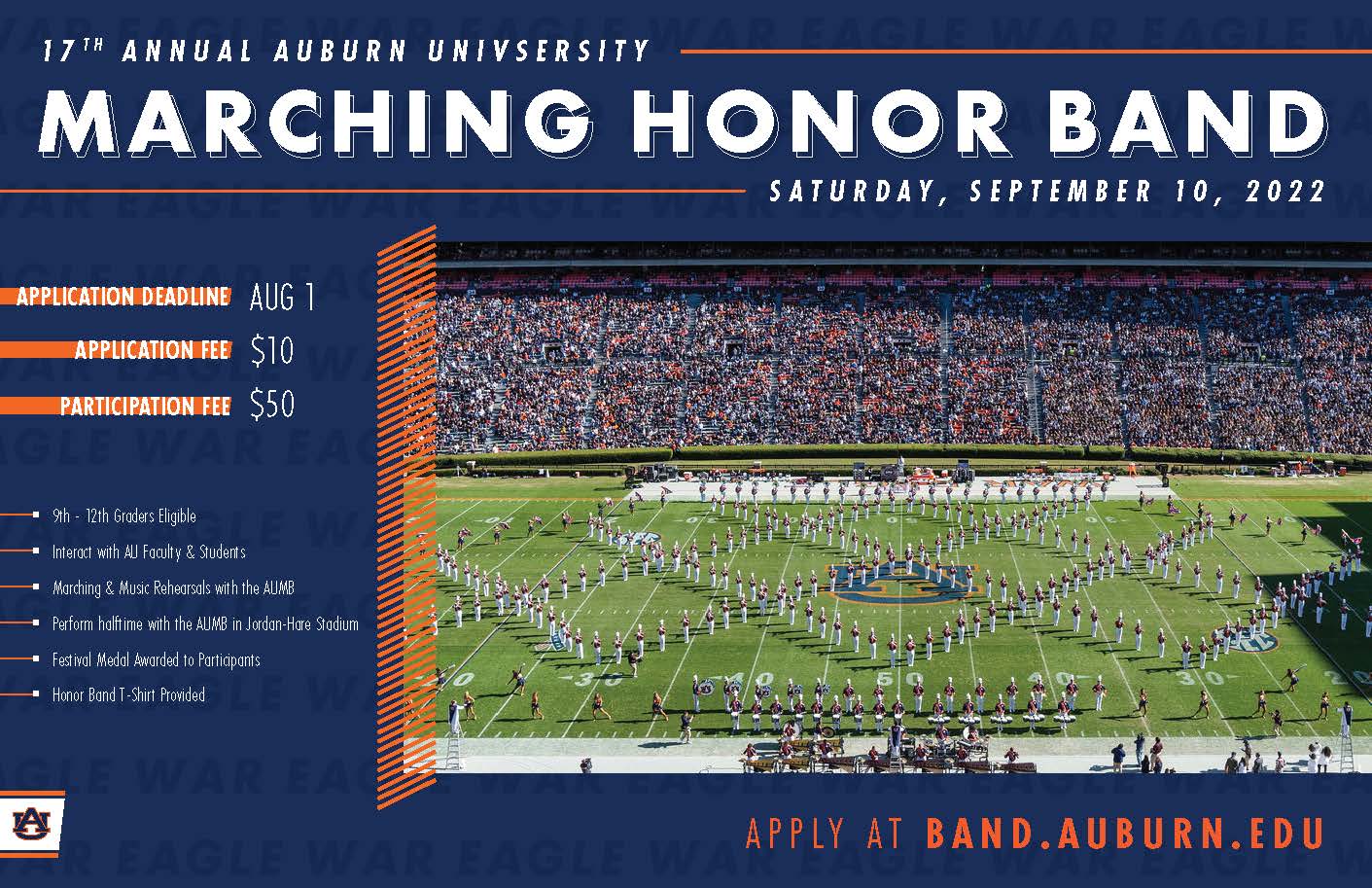 Marching Honor Band Honor Bands Events Auburn University Bands